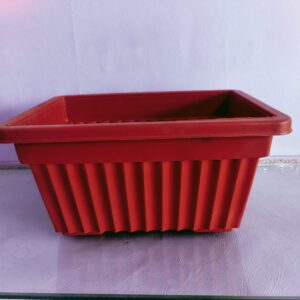 Rectangular Plastic Pot (Red)