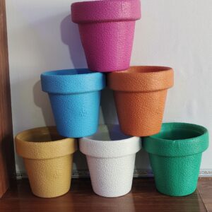 Colorful Fiber Pots 7 inches
