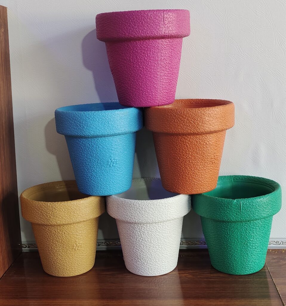 Pack of 6 Medium Fiber Pots Planta