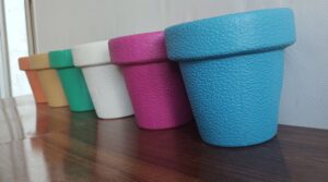 Colorful Fiber Pots 7 inches
