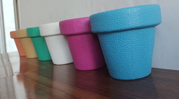 Colorful Fiber Pots 7 inches